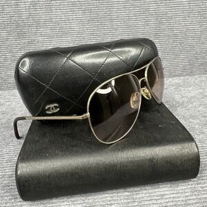 Chanel Sunglasses Frames 4189-T-Q c.395/S9 Dark Silver Aviators 59-14-135